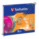 VERBATIM DVD-R 16X 4,7GB SZÍNES LEMEZEK - SLIM TOKBAN (5)