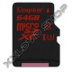 KINGSTON 64GB MICRO SDXC MEMÓRIAKÁRTYA UHS-I CLASS U3 (90/80 MB/S) 