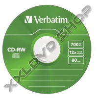 VERBATIM CD-RW COLOUR 12X LEMEZ  - SLIM TOKBAN (5)