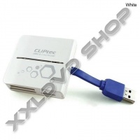 CLIPTEC KÁRTYA OLVASÓ  USB 3.0, 6 SLOTS RZR362-00 FEHÉR