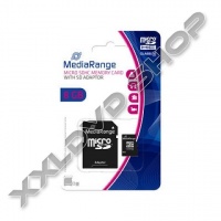 MEDIARANGE 8GB MICRO SDHC MEMÓRIAKÁRTYA CLASS 10 + ADAPTER