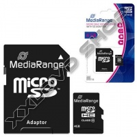 MEDIARANGE 4GB MICRO SDHC MEMÓRIAKÁRTYA CLASS 10 + ADAPTER