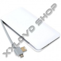 PLATINET POWER BANK LEATHER 6000MAH WHITE