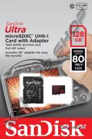 SANDISK ULTRA 128GB MICRO SDHC MEMÓRIAKÁRTYA UHS-I CLASS 10 + ADAPTER