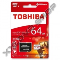 TOSHIBA EXCERIA 64GB MICRO SDHC MEMÓRIAKÁRTYA UHS-I CLASS 10 U3 + ADAPTER 