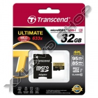 TRANSCEND 32GB MICRO SDXC MEMÓRIAKÁRTYA ULTIMATE CLASS 10 UHS-U3 + ADAPTER 