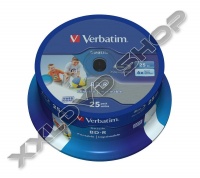 VERBATIM BD-R DATALIFE 25GB 6X TELJES FELÜLETÉN NYOMTATHATÓ BLU-RAY LEMEZ - CAKE (25)