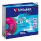 VERBATIM CD-R 52X 700MB AZO SZÍNES LEMEZEK - SLIM TOKBAN (10)